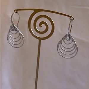 3D silver earrings